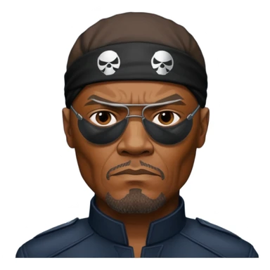 Nick Fury Samuel L. Jackson face only  sticker