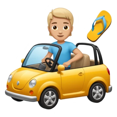 drive with flipflops sticker