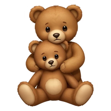 Teddy hugging another teddy sticker