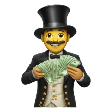 magician with money sticker