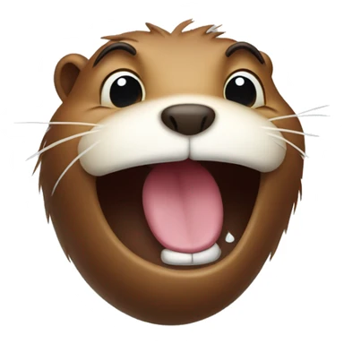 Beaver laughing to tears sticker