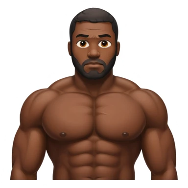 Giant big booty black very oily man back towards viewer sticker