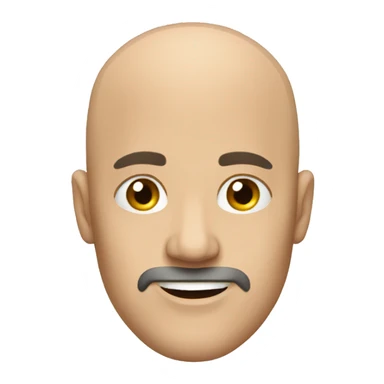 bald man in a call sticker