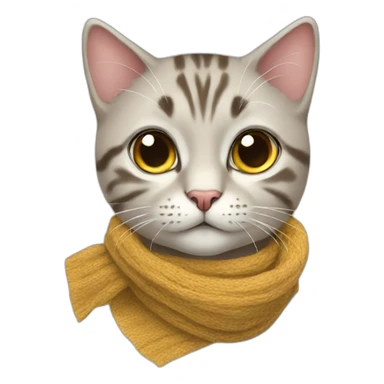 Fashion Cat in fashion scarf sticker