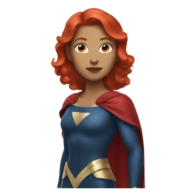 Superwoman with red hair sticker