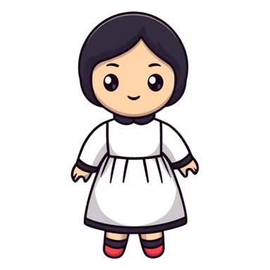 woman doll sticker