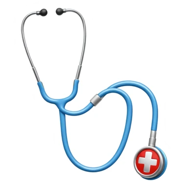 generate a stethoscope background free icon, with the best quality possible, include the blue color, and make it look like a ios icon ( not realistic) sticker