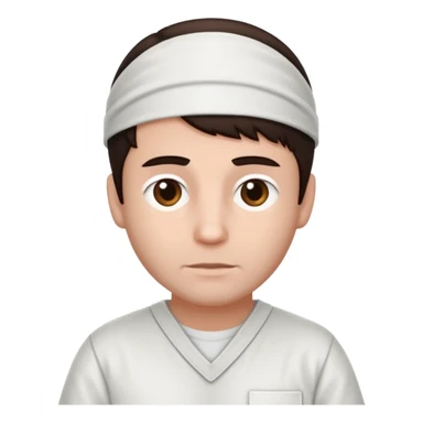 Steven Jay Russell with dark brown hair, white inmate outfit sticker