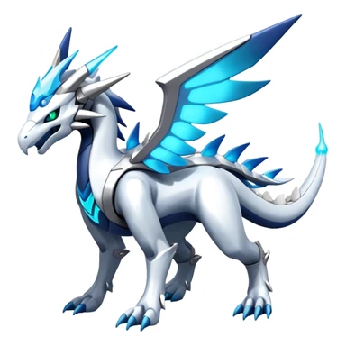 Modern Futuristic Kyurem-reshiram-dialga-Suicune-hybrid, full body sticker