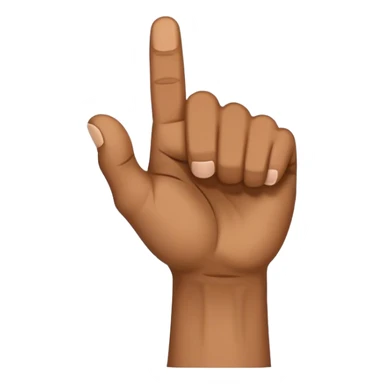 There is a hand, this hand is in the shape of a fist and the thumb, index finger and middle finger are visible between the fist. sticker