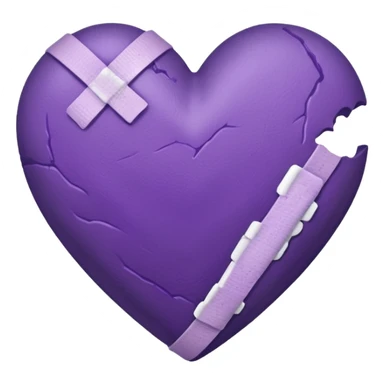 bandaged purple heart colour sticker