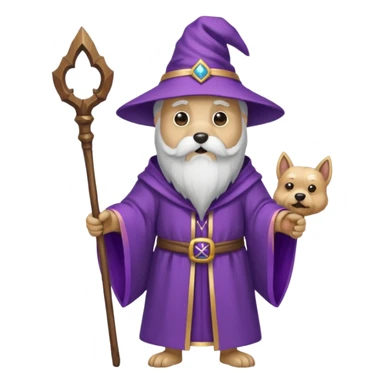 Dog wizard sticker