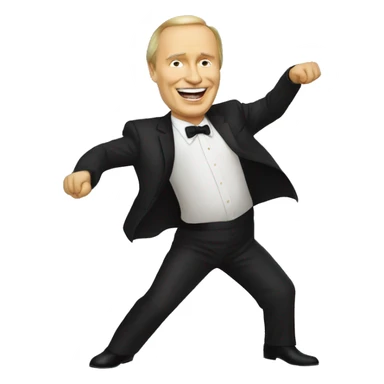 Vladimir Poutine qui danse la salsa sticker