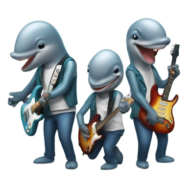 Dolphin Rock Band sticker