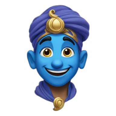 Blue genie from Aladdin  sticker
