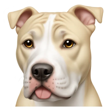White and cream Amstaff  sticker