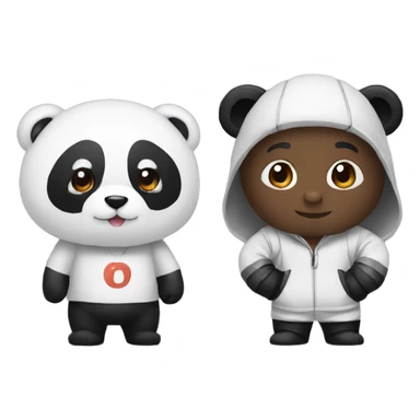 Supreme and panda sticker