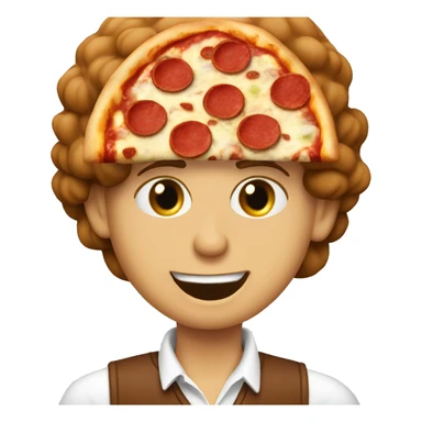 jewish eatting pepperoni pizza sticker
