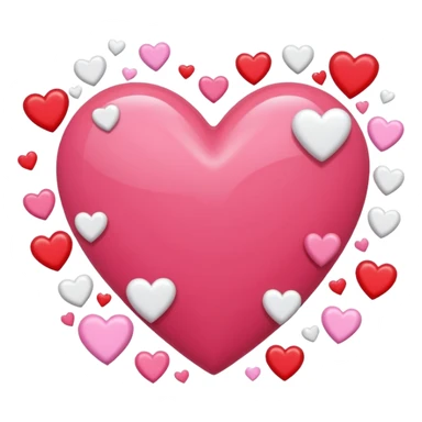 The flash surrounded with love hearts sticker