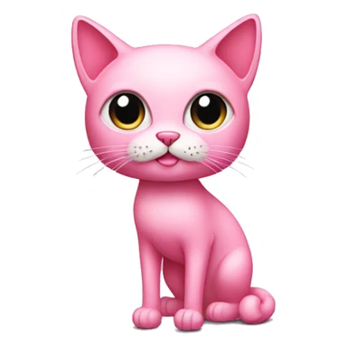 weird pink cat with high heels sticker