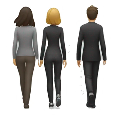 one person walking away from another person sticker