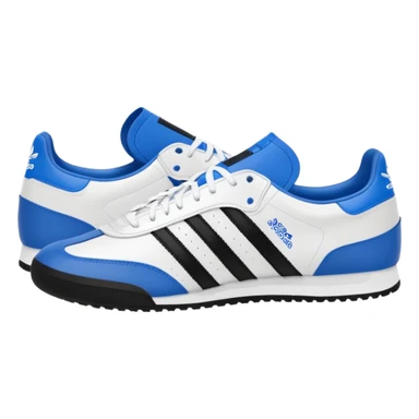 Adidas Samba blanche et bleue sticker