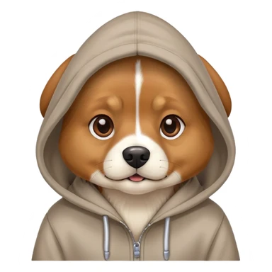 dog wearing a hoodie ￼ sticker
