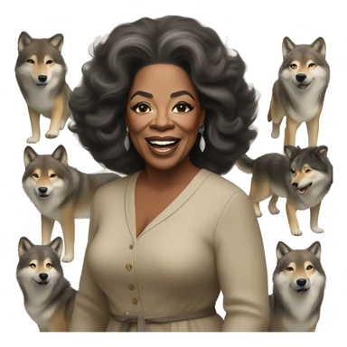 oprah winfrey tracking a wolf sticker