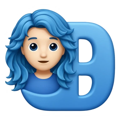 Letter o Blue With Hair With the letter H, which is greater, the same thing sticker