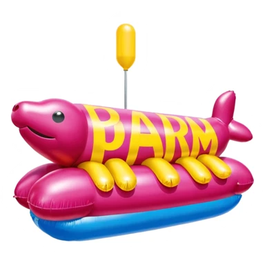  paris SPAM meat jeff koons style inflatable sculpture art painting  sticker