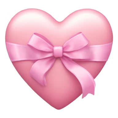 Pastel Pink heart with ribbon sticker