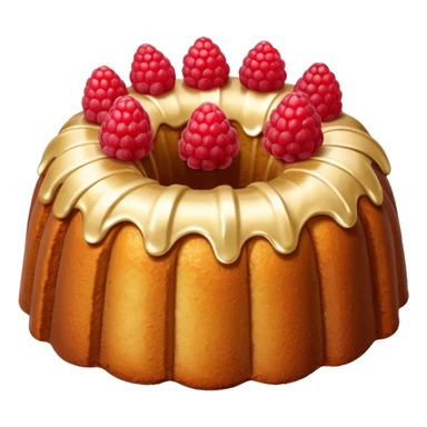  bundt cake with raspberries inside of it sticker