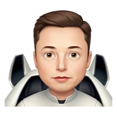 Elon musk in a Tesla sticker