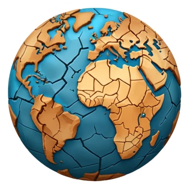 Brown planet earth sticker