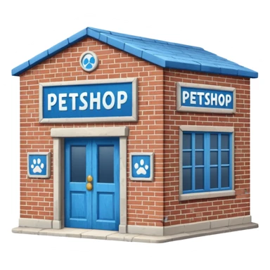 petshop building with a sign "petshop" sticker
