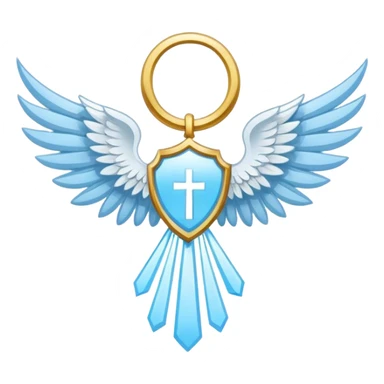 wings emblem holy saint light blue sticker