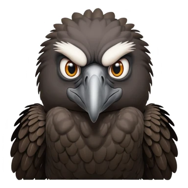 Old black angry  vulture looking to front sticker