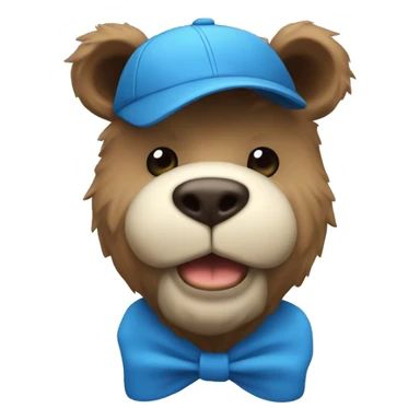 Oso con un lazo azul  sticker