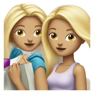 Two blonde white girls shopping sticker