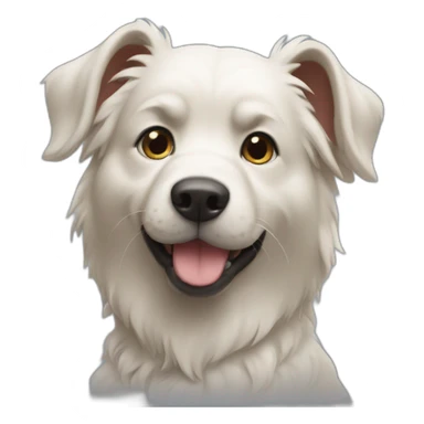 un chien sur un chat sticker