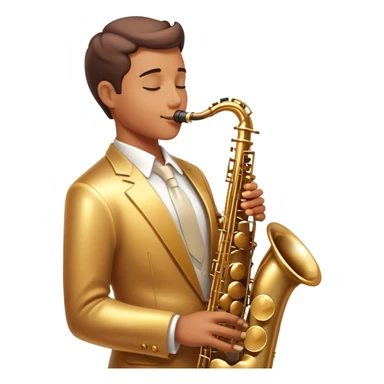 Cinematic Realistic Saxophone, smooth, curving brass body with a golden finish, soft reflections of warm light catching the details, a player’s fingers carefully pressing the keys, glowing with a jazzy, atmospheric charm. sticker