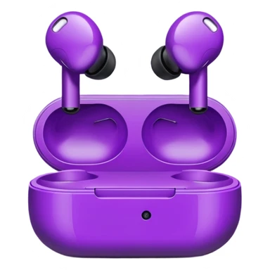 Purple wireless earbuds sticker