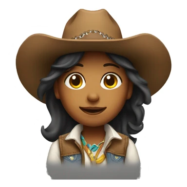 girl with cowboy hat sticker