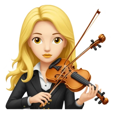 yellow-colored violinist woman  sticker