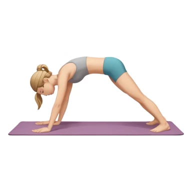 downward dog yoga pose sticker