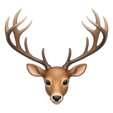Minimalist deer antlers  sticker