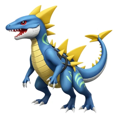 Zeraora-Sharpedo-Garchomp-Ampharos-Rhypherior-Sceptile-fusion sticker