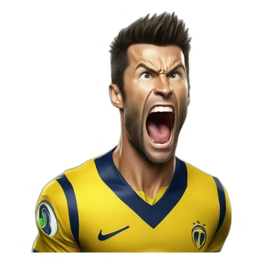 wolverine yelling SIUU as Cristiano ronaldo sticker