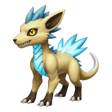 Manectric-Luxray-Cubone-Marowak-Draco-Fakémon-hybrid-creature (full body), 4 legs sticker