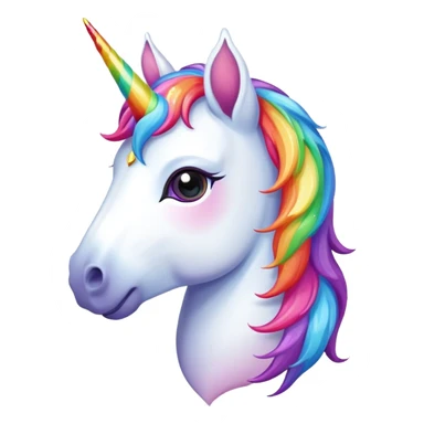 A unicorn with rainbow mane sticker